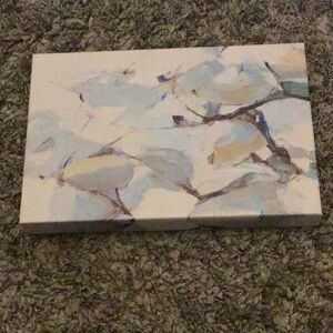 Watercolor print on 8 x 12 wrapped canvas. It’s in perfect condition, soft tones